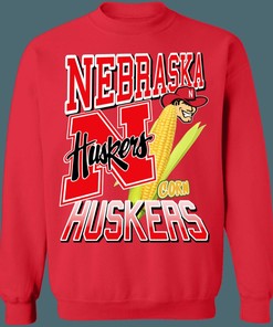 Nebraska Corn Huskers Vintage NCAA Crewneck Sweatshirt Hoodie Shirt Gifts for Fans