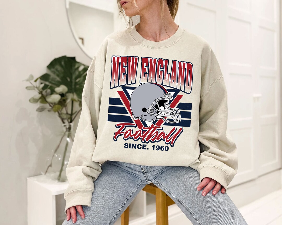 New England Football Team Sweatshirt, Vintage New England Football Crewneck Sweatshirt, AFC Fan Shirt, NFL Shirt