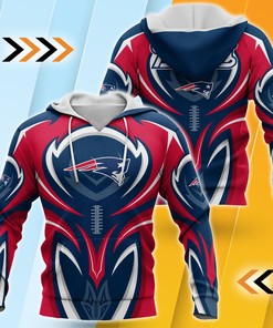 New England Patriots 3D Hoodie Zip Hoodie, Nfl 3D All Over Print Hoodie Zip Hoodie Style 18