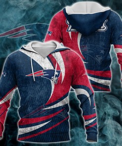 New England Patriots 3D Hoodie Zip Hoodie, Nfl 3D All Over Print Hoodie Zip Hoodie Style 20