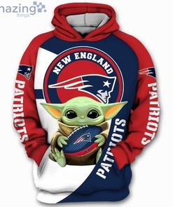 New England Patriots Baby Yoda Star Wars 3D Hoodie Zip Hoodie, Nfl 3D All Over Print Hoodie Zip Hoodie
