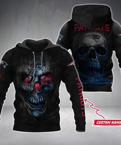 New England Patriots Custom Name 3D Hoodie Zip Hoodie, Nfl 3D All Over Print Hoodie Zip Hoodie For Football Fans