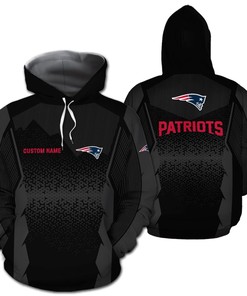 New England Patriots Custom Personalized With Name 3D Hoodie Zip Hoodie, Nfl 3D All Over Print Hoodie Zip Hoodie For Fans
