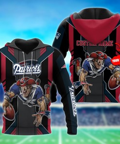 New England Patriots Mascot Personalized 3D Hoodie Zip Hoodie,Nfl 3D All Over Print Hoodie Zip Hoodie