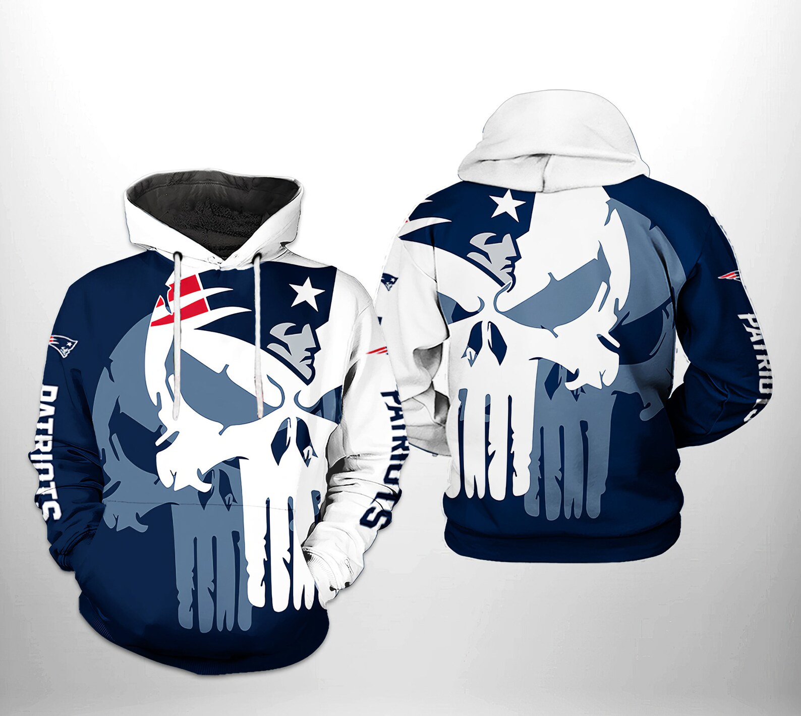 New England Patriots Nfl 3D All Over Printed Hoodie