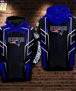 New England Patriots Nfl Blue Black 3D All Over Print Zip Up Hoodie Option