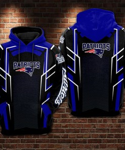 New England Patriots Nfl Football Blue Black 3D All Over Print Zip Up Hoodie Option