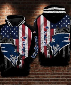 New England Patriots Nfl Football Flag American 3D All Over Print Zip Up Hoodie Option