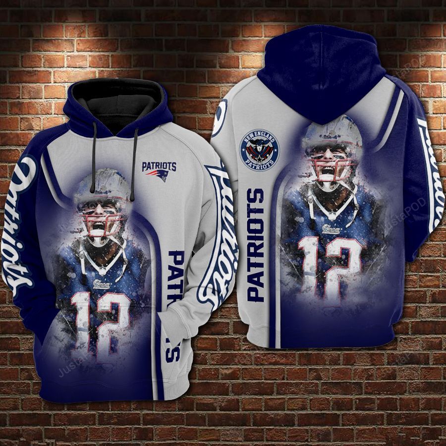 New England Patriots Nfl Football Tom Brady 3D All Over Print Zip Up Hoodie Option