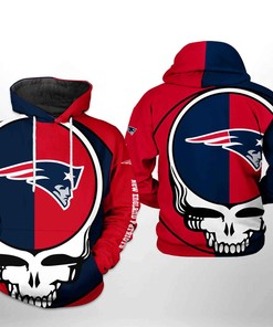 New England Patriots Nfl Grateful Dead 3D All Over Print Zip Up Hoodie Option