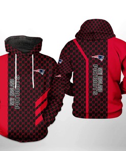 New England Patriots Nfl Team Pattern Mix 3D All Over Print Zip Up Hoodie Option