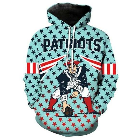 New England Patriots Nfl Teams For Unisex 3D All Over Print Zip Up Hoodie Option