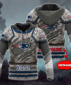 New England Patriots Personalized 3D Hoodie Zip Hoodie, Nfl 3D All Over Print Hoodie Zip Hoodie