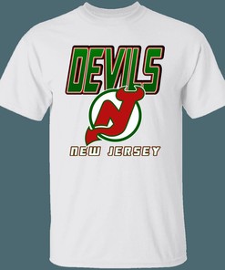New Jersey Devils 80's GREEN Retro NHL T-Shirt Sweatshirt Hoodie Gifts for Fans