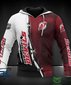 New Jersey Devils Cross 3D Hoodie Zip Hoodie, Nhl 3D All Over Print Hoodie Zip Hoodie