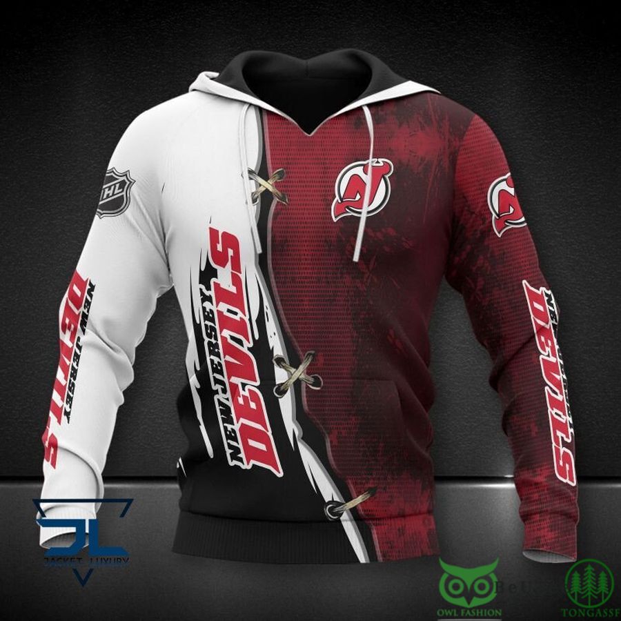 New Jersey Devils Cross 3D Hoodie Zip Hoodie, Nhl 3D All Over Print Hoodie Zip Hoodie