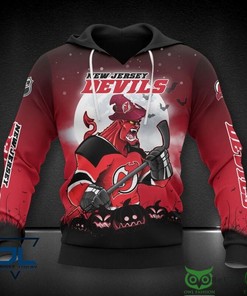 New Jersey Devils Horror Night 3D Hoodie Zip Hoodie, Nhl 3D All Over Print Hoodie Zip Hoodie