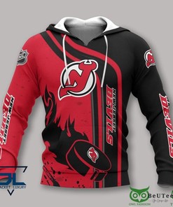 New Jersey Devils Logo 3D Hoodie Zip Hoodie, Nhl 3D All Over Print Hoodie Zip Hoodie