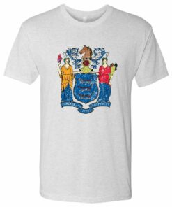 New Jersey Flag State Pride Premium Triblend Shirt Sweatshirt Pullover Hoodie Reprinted Full Color Full Size