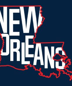 New Orleans Basketball State Outline Unisex Shirt Sweatshirt Pullover Hoodie Reprinted Full Color Full Size
