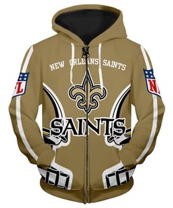 New Orleans Saints 3D Hoodie Zip Hoodie, Nfl 3D All Over Print Hoodie Zip Hoodie For Fans