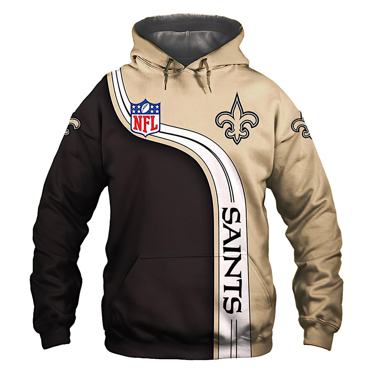 New Orleans Saints Nfl 3D All Over Print Zip Up Hoodie Option