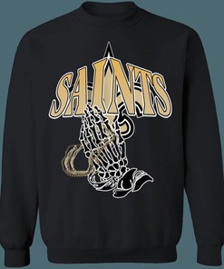 New Orleans Saints PRAY Vintage NFL Crewneck Sweatshirt Hoodie Shirt Gifts for Fans