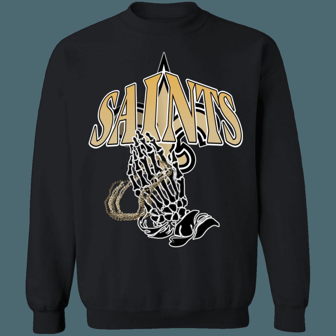 New Orleans Saints PRAY Vintage NFL Crewneck Sweatshirt Hoodie Shirt Gifts for Fans