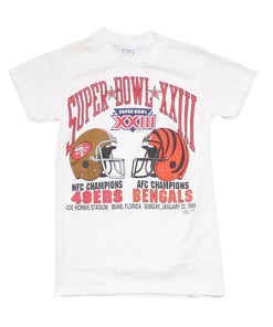 New Vintage Style 1989 Super Bowl Xxiii Tshirt Pullover Hoodie Crewneck Sweatshirt Reprinted Full Color Full Size Gifts For NFL Fans