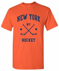 New York Classic Hockey Arch Shirt Sweatshirt Pullover Hoodie Reprinted Full Color Full Size