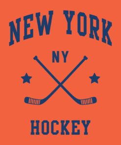 New York Classic Hockey Arch Shirt Sweatshirt Pullover Hoodie Reprinted Full Color Full Size