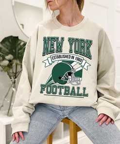 New York Football Team Sweatshirt, Retro New York Football Crewneck Sweatshirt Hoodie Shirt Gifts for NFL Fans
