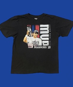 New York Giants Eli Manning Super Bowl Mvp Tshirt Pullover Hoodie Crewneck Sweatshirt Reprinted Full Color Full Size Gifts For NFL Fans