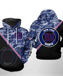New York Giants Nfl Camo Team 3D All Over Print Zip Up Hoodie Option