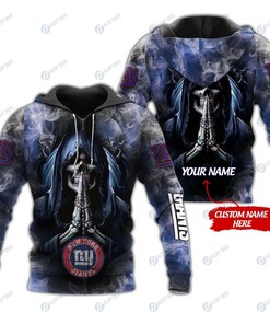 New York Giants Skull Nfl Custom 3D All Over Print Hoodie