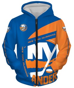 New York Islanders 3D Hoodie Zip Hoodie, Nhl 3D All Over Print Hoodie Zip Hoodie
