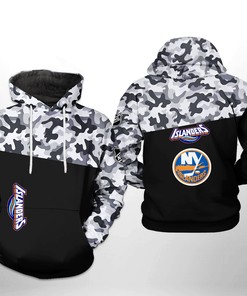New York Islanders Nhl Camo Veteran 3D All Over Print Zip Up Hoodie Option
