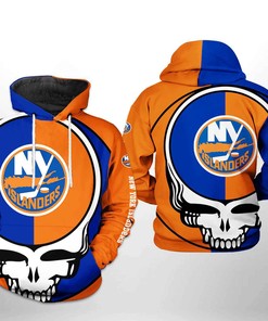 New York Islanders Nhl Grateful Dead 3D All Over Print Zip Up Hoodie Option