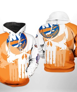 New York Islanders Nhl Team Skull 3D All Over Print Zip Up Hoodie Option