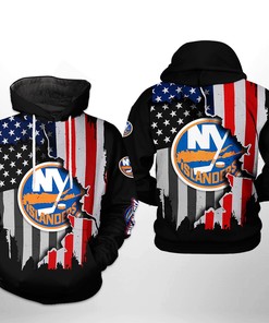 New York Islanders Nhl Us Flag Team 3D All Over Print Zip Up Hoodie Option