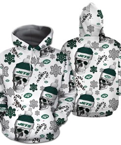 New York Jets Football Team Santa 3D Hoodie Zip Hoodie, Nfl 3D All Over Print Hoodie Zip Hoodie On Christmas Party