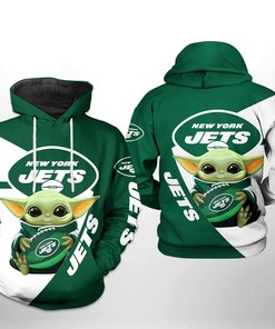 New York Jets Nfl Baby Yoda Team 3D All Over Print Zip Up Hoodie Option