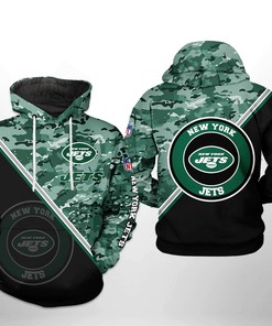New York Jets Nfl Camo Team 3D All Over Print Zip Up Hoodie Option