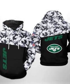New York Jets Nfl Camo Veteran Team 3D All Over Print Zip Up Hoodie Option