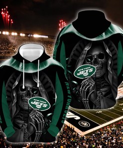 New York Jets Nfl Football Skull Hold Logo 3D Hoodie For Men For Women New York Jets All Over Printed