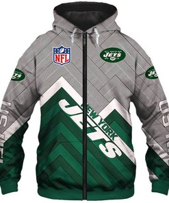 New York Jets Nfl Rugby Team 3D All Over Print Zip Up Hoodie Option