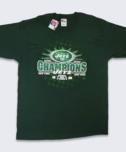 New York Jets Vintage Style 90s Champions Tshirt Pullover Hoodie Crewneck Sweatshirt Reprinted Full Color Full Size Gifts For NFL Fans