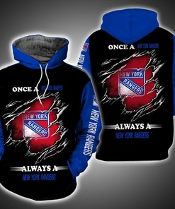 New York Rangers 3D All Over Print Zip Up Hoodie Option Always A Fan Nhl Edition
