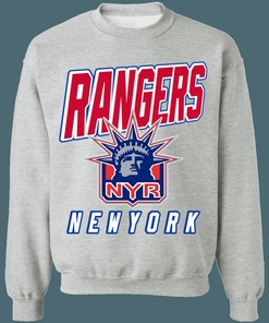 New York Rangers LADY LIBERTY 2 Retro NHL Crewneck Sweatshirt Hoodie Shirt Gifts for Fans