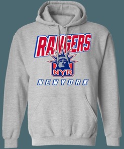 New York Rangers LADY LIBERTY Retro NHL Hoodie Sweatshirt Shirt Gifts for Fans